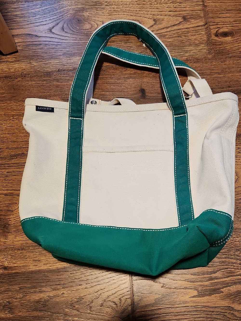 Lands' End Canvas Tote Bag in Natural and Green